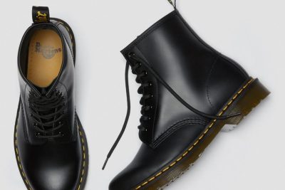 DR. MARTENS 1460 SMOOTH ANKLE BOOTS BLACK