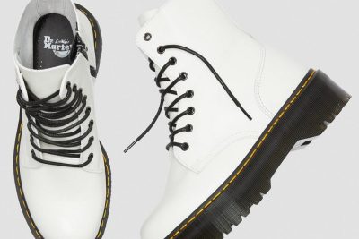 DR. MARTENS 1460 JADON SMOOTH PLATFORM WHITE