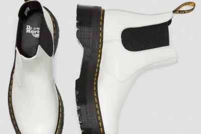 DR. MARTENS 2976 QUAD PLATFORM CHELSEA WHITE