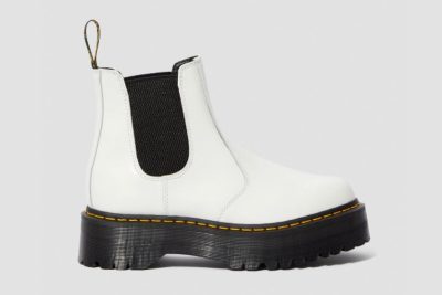 DR. MARTENS 2976 QUAD PLATFORM CHELSEA WHITE