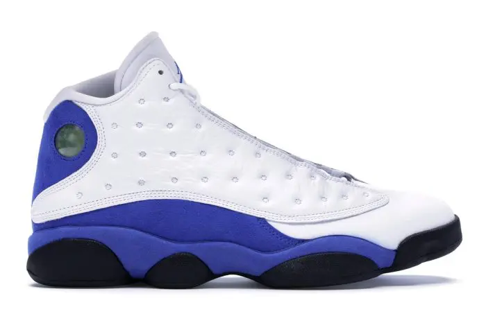 JORDAN 13 WHITE HYPER ROYAL BLACK