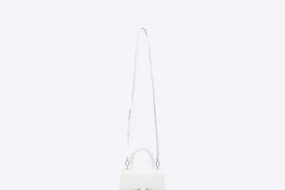 HOURGLASS SHOULDER BAG – WHITE CROCODILE