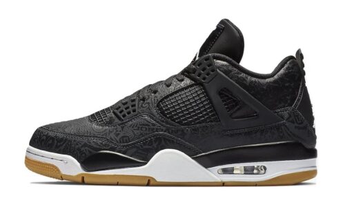 NIKE AIR JORDAN 4 BLACK (BROWN SOLE)