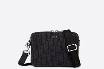 POUCH WITH SHOULDER STRAP – BLACK