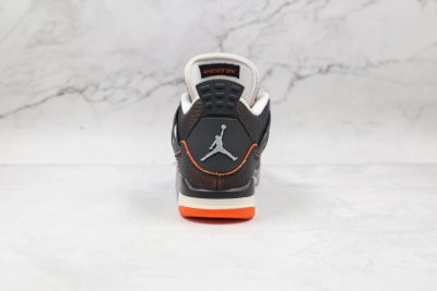 NIKE Air Jordan 4 Black orange starfish orange