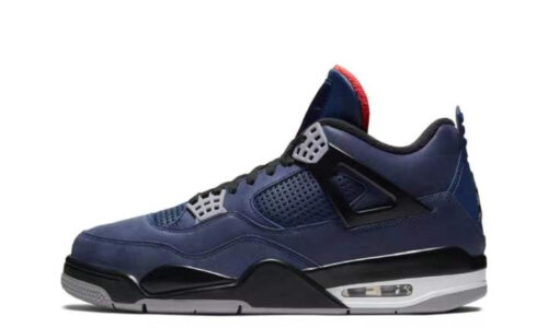 NIKE AIR JORDAN 4 BLACK (BLUE DETAILS)