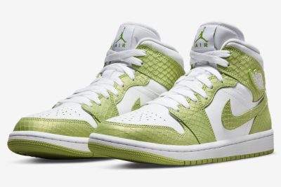 JORDAN 1 Mid Green Python