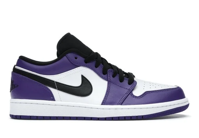 JORDAN 1 LOW COURT PURPLE WHITE