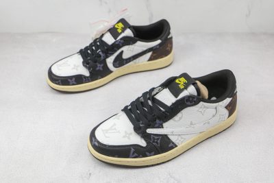 Nike Wmns Air Jordan 1 Low LV color matching TS Fujiwara Hiroshi tripartite joint barb