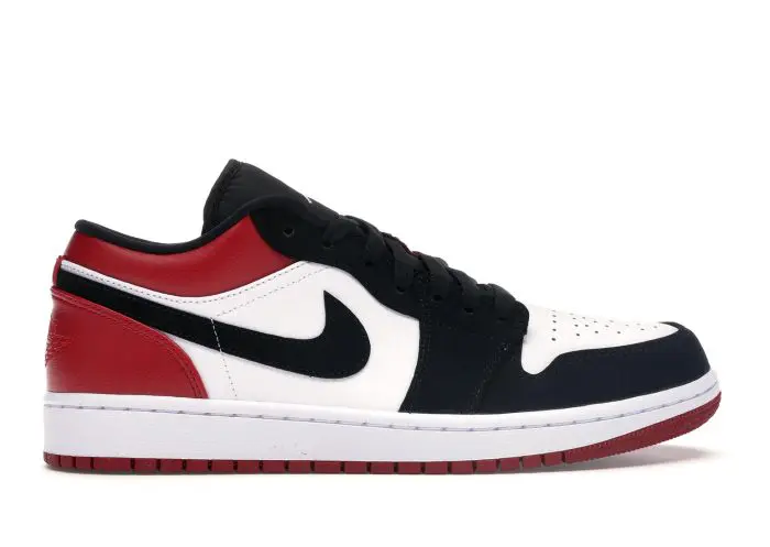 JORDAN 1 LOW RED WHITE BLACK