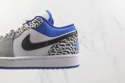  Nike Air Jordan 1 Low Grey Blue burst crack