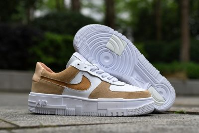 NIKE Air Force 1 Pixel Gold and Silver