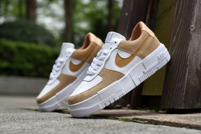 NIKE Air Force 1 Pixel Gold and Silver