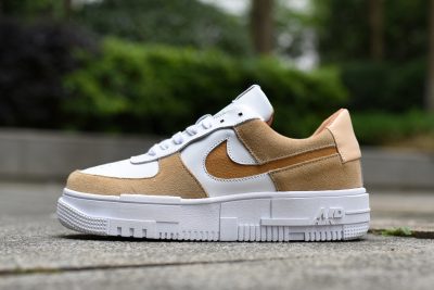 NIKE Air Force 1 Pixel Gold and Silver