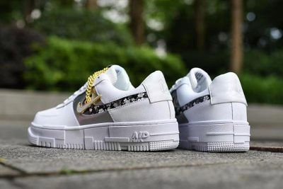 NIKE Air Force 1 Pixel White Printing