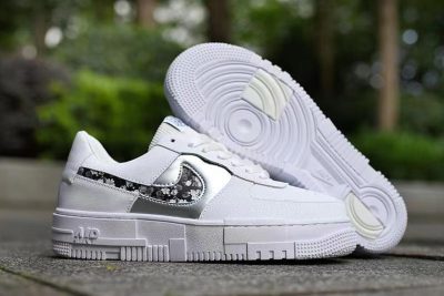 NIKE Air Force 1 Pixel White Printing