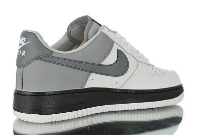  Nike Air Force 1 White leather marl black reflective