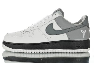  Nike Air Force 1 White leather marl black reflective