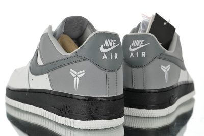  Nike Air Force 1 White leather marl black reflective