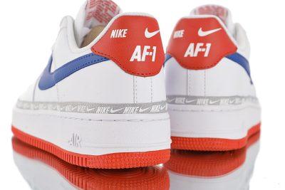 Nike Air Force 1′ 07″Overbranded White Royal Red”