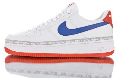 Nike Air Force 1′ 07″Overbranded White Royal Red”