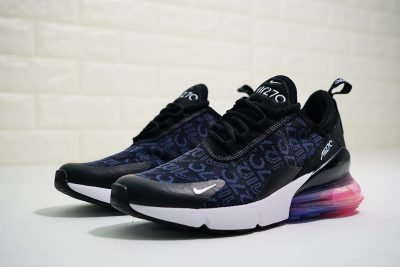  NIKE AIR MAX 270 Lace net Black Blue Purple Rainbow