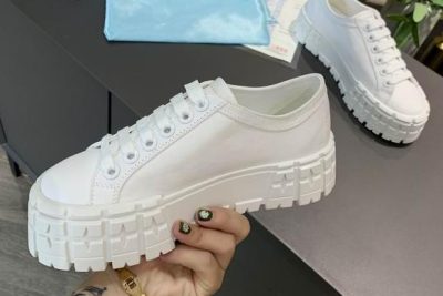 Prada Nylon gabardine sneakers White