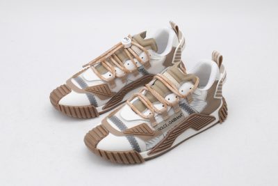 Brown with white stitching