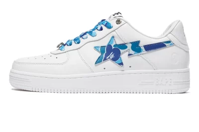 Bape Sta Low White ABC Camo Blue