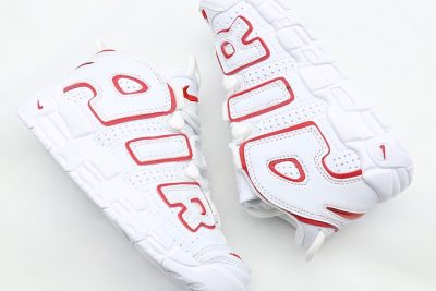NIKE AIR UPTEMPO WHITE RED KID