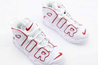 NIKE AIR UPTEMPO WHITE RED KID