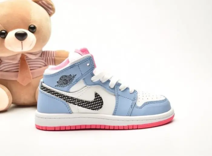 JORDAN 1 PALE BLUE RED KID