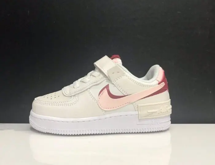 NIKE AIR FORCE SHADOW IVORY RED KID