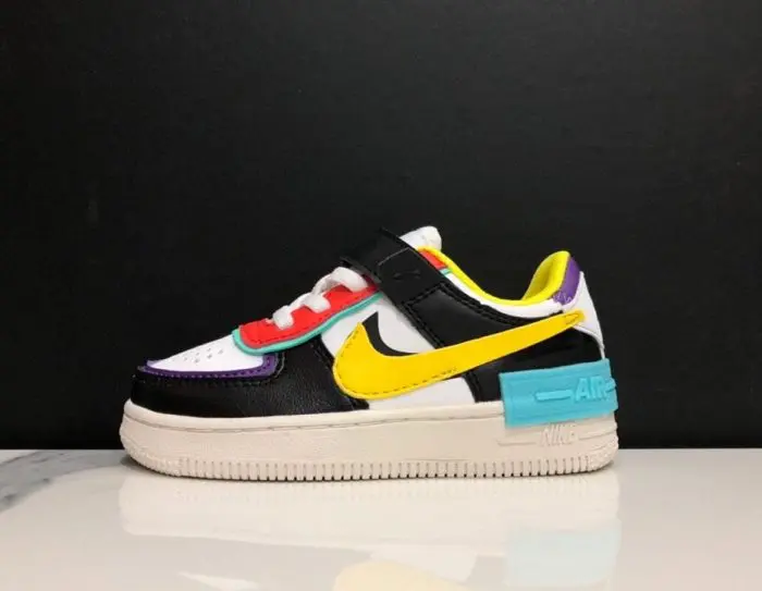 NIKE AIR FORCE SHADOW BLACK & YELLOW KID