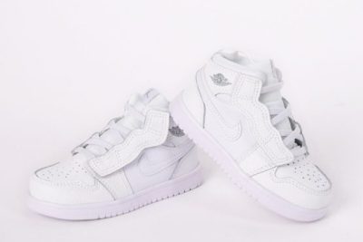 JORDAN 1 MID FULL WHITE KID