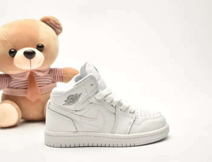 JORDAN 1 FULL WHITE KID