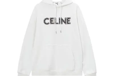 Hoodie White Black