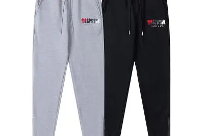 TRAPSTAR CHENILLE DECODED HOODED TRACKSUIT BLACK GREY