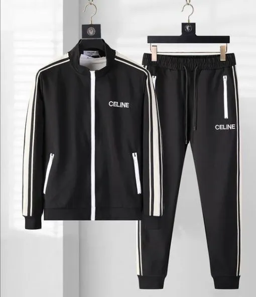 Celine Tracksuit Black Logo