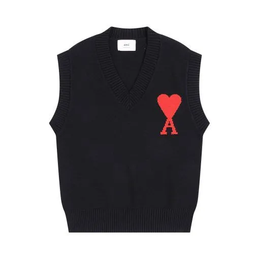 V-neck wool vest