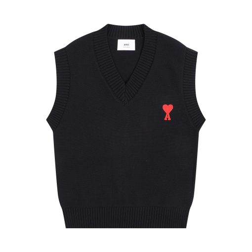 V-neck wool vest