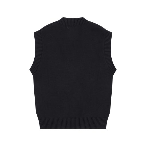 V-neck wool vest