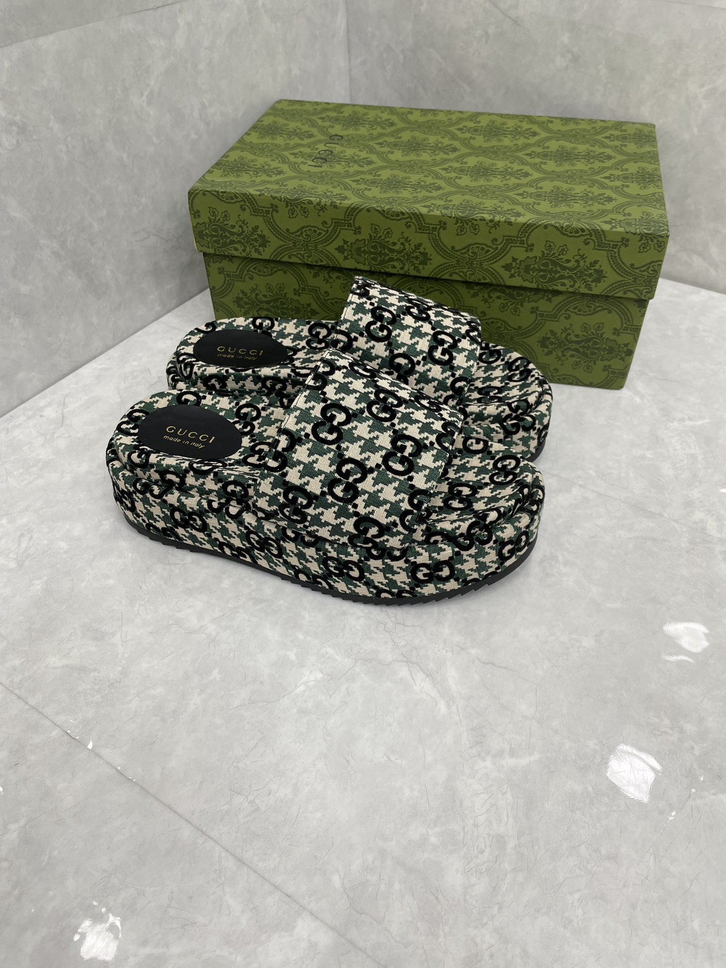 platform slide sandal