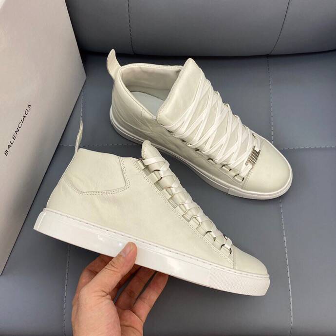 Shiny White Leather