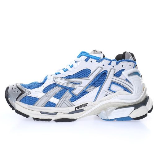 BALENCIAGA Runner Sneaker”Blue/White/Silver”