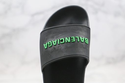 Balenciaga Slippers pure black green