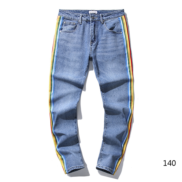 Palm Angels Long jeans with Rainbow Trim