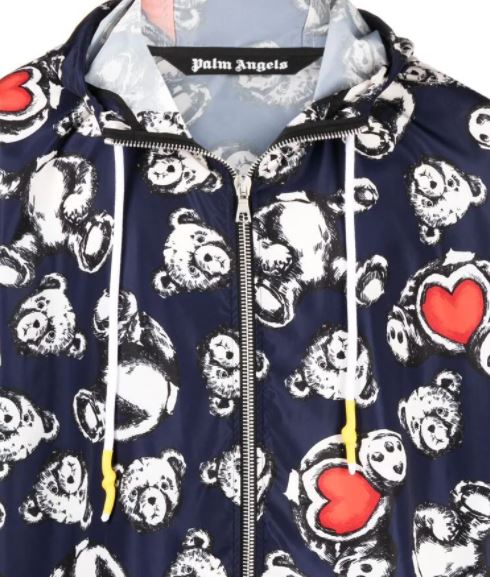 PALM ANGELS COLOUR-BLOCK PATTERNED VARSITY JACKET