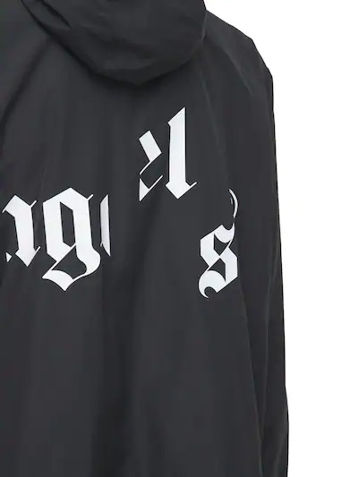 PALM ANGELS BROKEN LOGO PRINT TECH WINDBREAKER