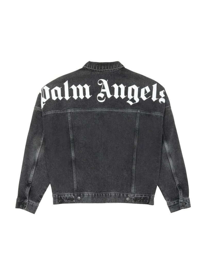 PALM ANGELS LOGO OVER DENIM JACKET